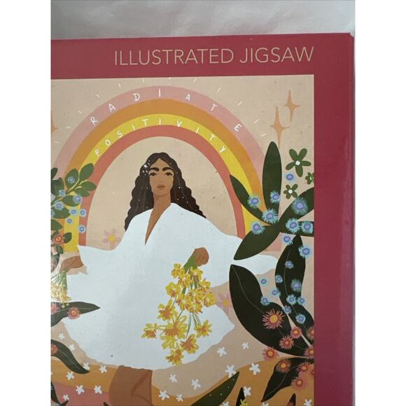 500 Pcs Puzzle Jigsaw 'Radiate Positivity'Table Games 24” x 18” Illustrate Pink - Picture 9 of 11